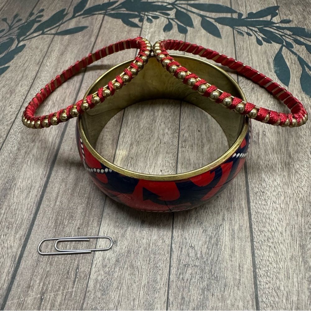 Red White Blue Nautical‎ Bracelet Bundle 3 Bangles B6